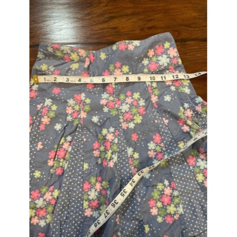 Gymboree Girls Floral Corduroy Skirt Size 10 Adjustable Cottagecore Playful Y2K - Picture 4 of 8